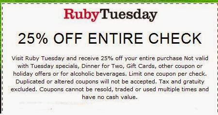 Ruby Tuesday Coupons