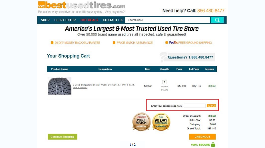 BestUsedTires.com Coupons